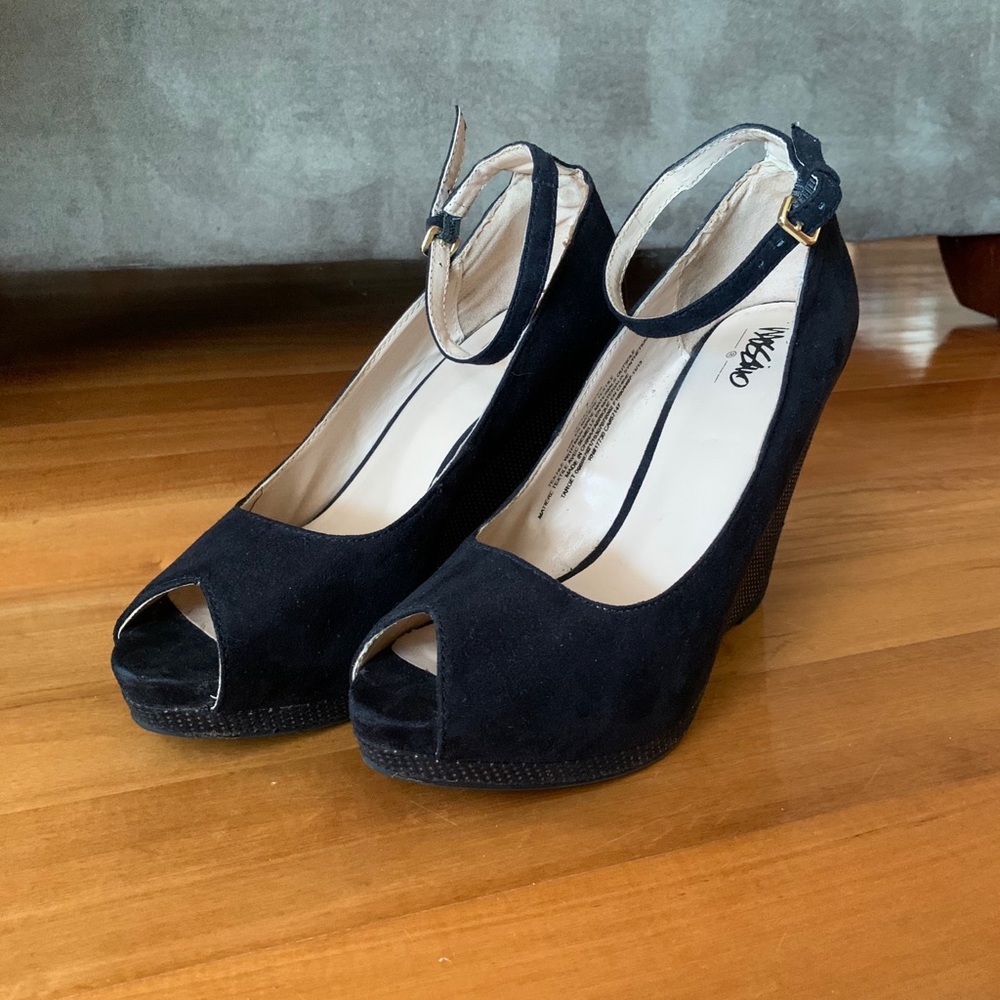 Lightly worn Mossimo wedge heels w/ ankle strap